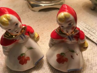 Vintage Hull Little Red Riding Hood Salt And Pepper Shakers 135889