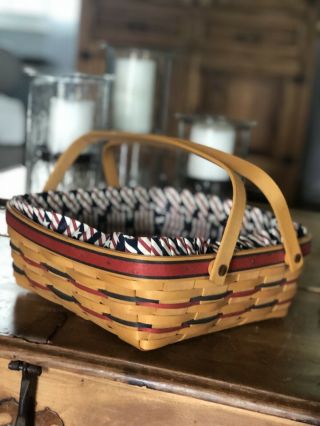 Longaberger Pie Basket With Protector And Liner