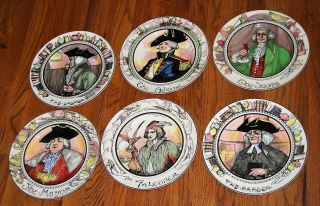 6 Royal Doulton " The Professionals " Plates,  Admiral,  Falconer,  Mayor,  Squire.