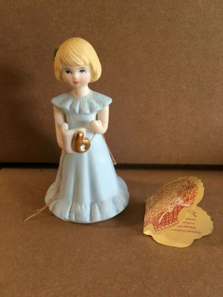 Enesco 1981 Growing Up Birthday Girl Age 6 Blonde Figure With Tag