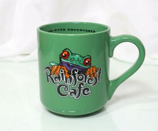 Rainforest Cafe Rio And Frog Cha Cha Downtown Disney Ceramic Coffee Mugs 16 Oz 2
