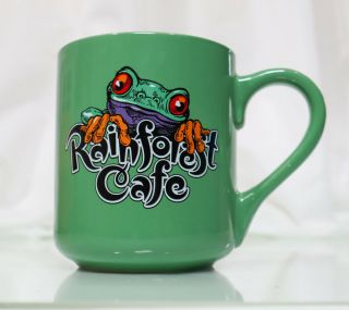 Rainforest Cafe Rio And Frog Cha Cha Downtown Disney Ceramic Coffee Mugs 16 Oz 5