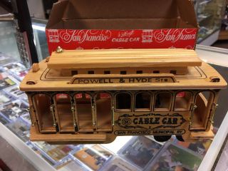San Francisco Wooden Cable Car Music Box Powell & Hyde Streets