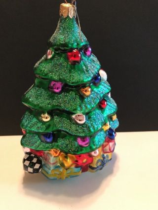 Christopher Radko Santa w/ Tree & Presents Christmas Ornament 6 5/8 