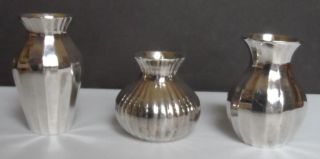 Restoration Hardware Set Of Three Little Silverplate Vases India