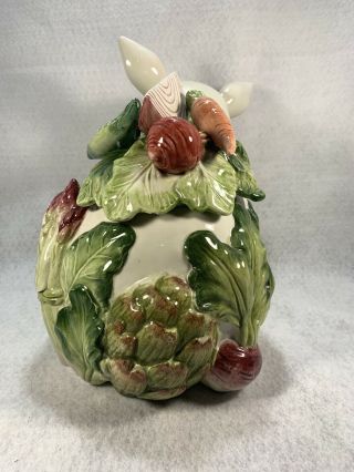Fitz and Floyd Classics French Market Pig Porcelain Cookie Jar Canister 8