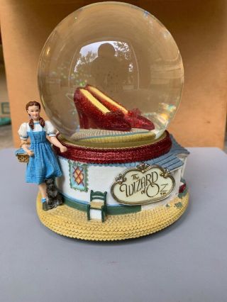 Wizard Of Oz Snow Globe Ruby Slippers San Francisco Music Box 1999