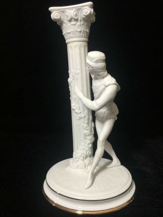 Franklin Romeo And Juliet Giftware Romeo Candlestick,  8 3/4 " Tall,  5 1/2 " W