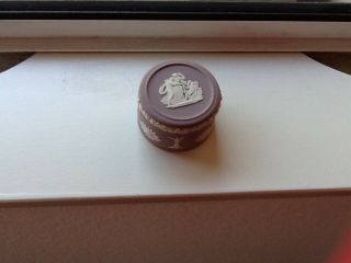 Vintage Wedgewood Lilac Jasperware Covered Tiny Trinket Box