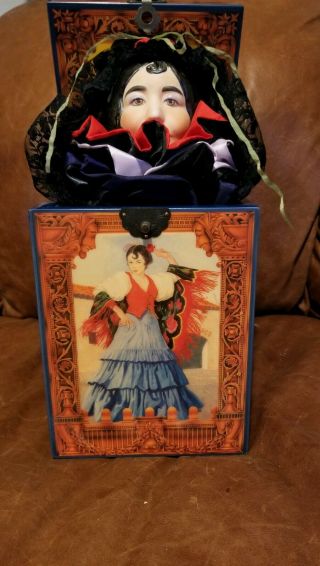 Rare Carmen Enesco Grand Opera Music Box Jack In The Box Limited Edition