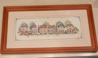 Lenox Village Landscape Print In Picture Frame