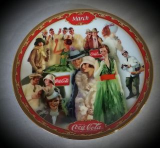 March And November Coca Cola Days Calendar Collectors Plate By