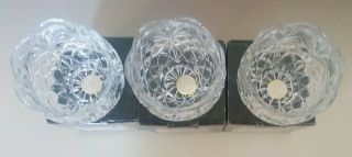 SET OF 3 CRYSTAL CLEAR SIGNATURES CANDLE VOTIVE HOLDERS 24 PCT LEAD CRYSTAL 2