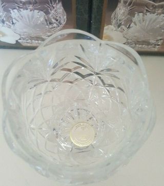 SET OF 3 CRYSTAL CLEAR SIGNATURES CANDLE VOTIVE HOLDERS 24 PCT LEAD CRYSTAL 5