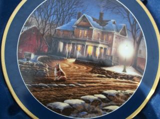 Lights Of Home Plate Terry Redlin Limited Edition 3783 Hadley House W/collie