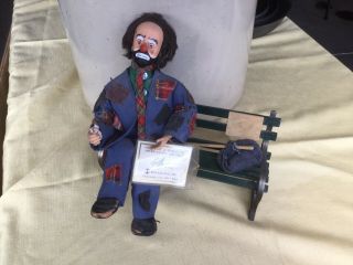 Emmett Kelly Jr Weary Willie Musical Animated Clown On Wet Bench Org Tag