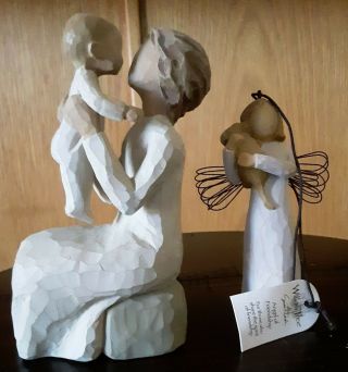 Demdaco Willow Tree Figures Angel Of Friendship (w/ Tag & Box) And Grandmother