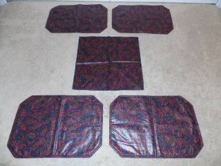 Longaberger 4 Placemats,  1 Fabric Square (father 