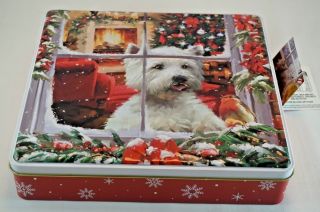 Biscuit Tin White Terrier West Highland Dog Christmas Connoisseurs Empty Tin 3