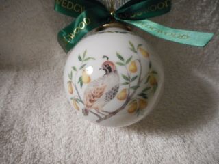 Wedgwood Twelve Days Of Christmas Ball Ornament Partridge In A Pear Tree