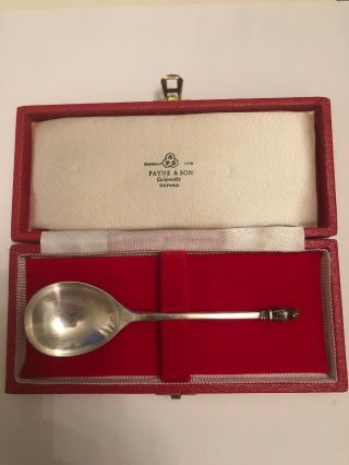 The Owl Knopped Spoon Silver Spoon In Case Payne&son Goldsmiths