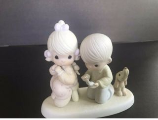 Vtg Enesco Precious Moments Figurine - " With This Ring I.  "