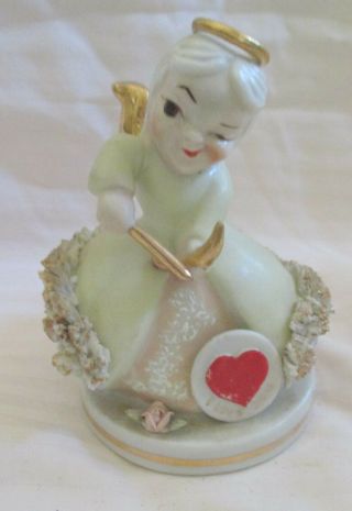 Vintage Occupied Japan Winking I Love You Angel Figurine - Valentine 