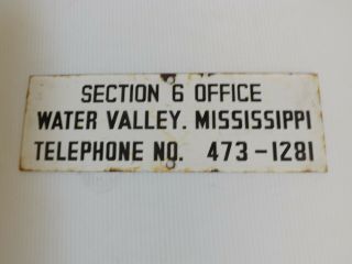 Water Valley Mississippi Porcelain Gas Petroleum Pipeline Metal Sign 12 " X 4 "