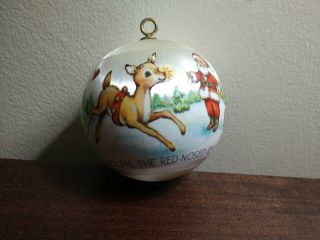 Hallmark 1976 Rudolph Satin Christmas Ornament