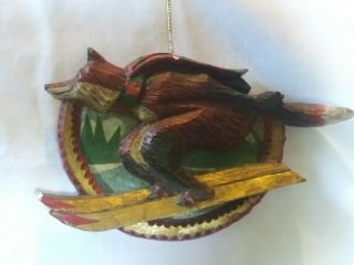 The Skiing Fox Vintage Christmas Ornament By Livs