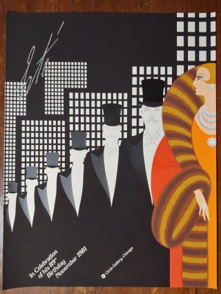 Erte 89th Birthday Celebration Fine Art Poster By Circle Gallery Chicago
