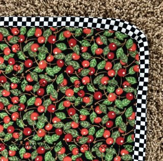 Mary Engelbreit Themed Handmade Quilt Throw Classic Patchwork Squares Cherries 6