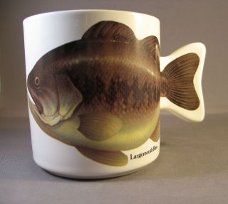 Bigmouth Bass Fish Coffee Mug By Salamander 1990 White Interior