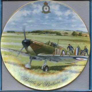 Coalport China Plate Commemorating The 40th Anniversary Of The Battle Of Britain