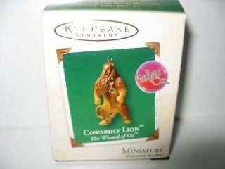 Mib Hallmark Keepsake - Wizard Of Oz Miniature Ornament - The Cowardly Lion