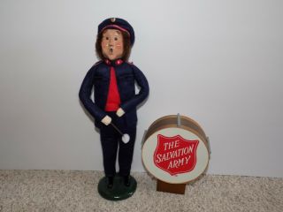 Byers Choice The Carolers Salvation Army Drummer And Drum 1996
