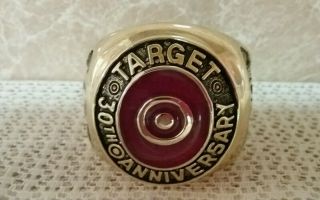 Vintage Brass Target Ring Paper Weight 30th Anniversary