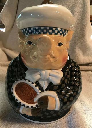 Department 56 Pig Chef Cookie Jar 12” Tall