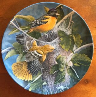 Baltimore Oriole Kevin Daniel 3rd Enc Britannica Birds Of Garden Collector Plate