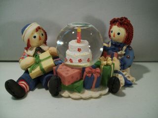 Raggedy Ann & Andy Birthdays Are More Special Water Globe Figurine 709182