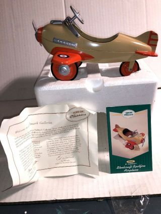 Hallmark Kiddie Car Classics Spitfire Airplane Murray With Cert.  Card Box Exc
