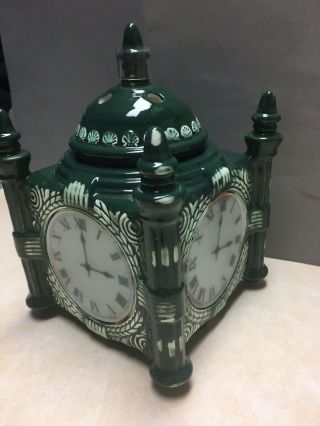 Marshall Field Clock Votve Candle Holder Dated On Bottom Of Ceramic Clock Unique