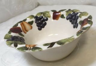 Sonoma Villa By Home Interiors 7 " Cereal Bowl W Hand Painted Fruit Design.