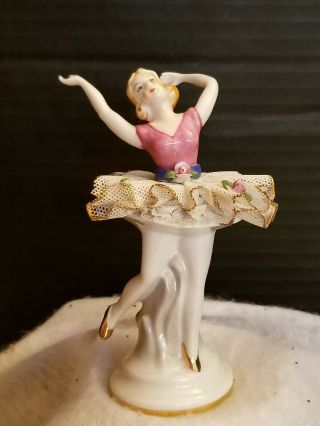 Vintage Hand Painted Porcelain Ballerina Statue Made In Japan
