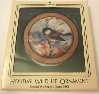 Hallmark Holiday Wildlife Ornament Second In Series 1983 Black Capped Chickadee