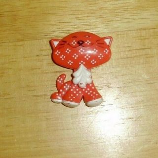 Vintage Avon Smiling Cat Pin Pal Perfume Fragrance Glance 1973 Red Color
