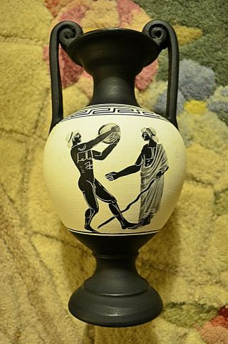 ⭐️beautiful Handmade Ceramic Vase Pot Urn Pottery Greek.  Made In Greece ⭐️