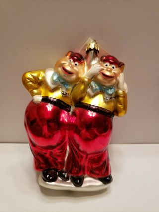 Christopher Radko Walt Disney Tweedle Dee & Dum Christmas Ornament