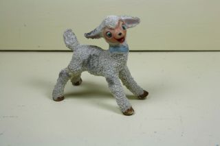 Vintage Anthropomorphic Lamb Salt/sugar Glazed Ceramic Figurine Made In Japan