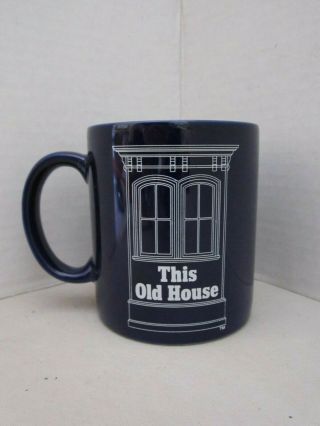 This Old House Ceramic Coffee Mug Tea Cup 10 Oz Navy Blue Pbs Television